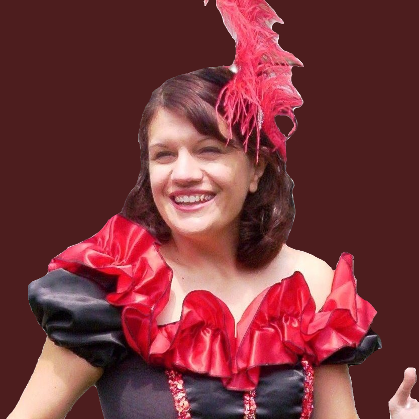 woman dressed in 1800s style dress